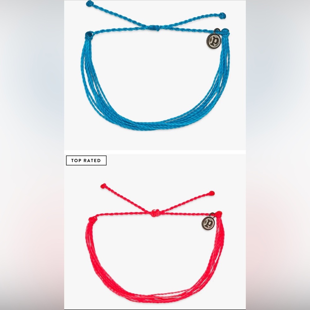 Brand New PuraVida Original Solid Bracelets. Neon Pink AND Neon Blue Great Gift!